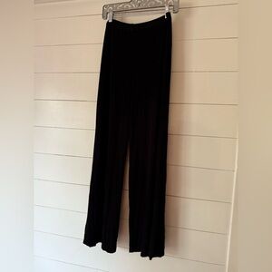 Vintage Chico's Size 2 L/12 Travelers Pants Womens Black Slinky Acetate USA